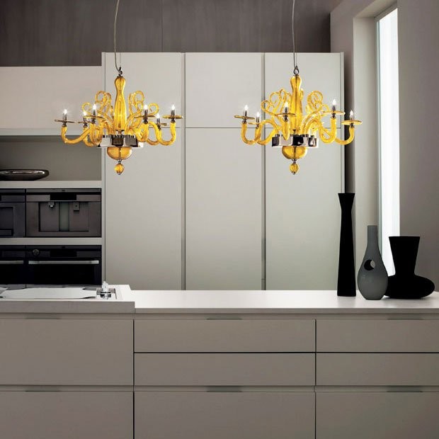 Люстра Euroluce Yncanto L6 small Amber Люстра Euroluce Yncanto L6 small Amber