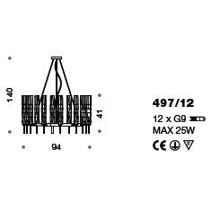 Люстра IDL Bamboo 497/12 24kt gold plated / Murano Glass with gold plated band Люстра IDL Bamboo 497/12 24kt gold plated / Murano Glass with gold plated band