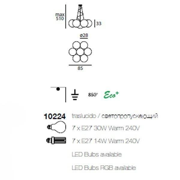 Подвесной светильник Linea Light Oh! 10224 Подвесной светильник Linea Light Oh! 10224
