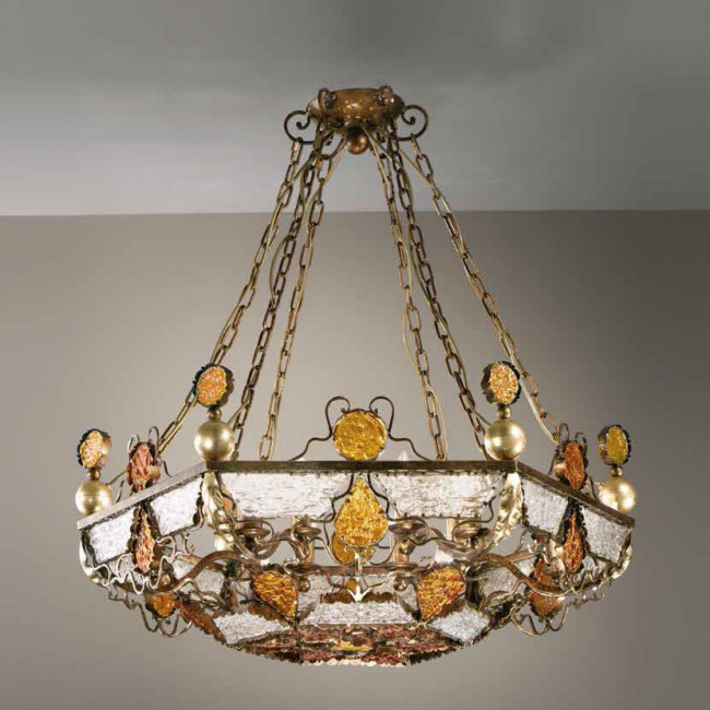 Подвесной светильник MM Lampadari Deco 6741/12 V2314 amber Подвесной светильник MM Lampadari Deco 6741/12 V2314 amber