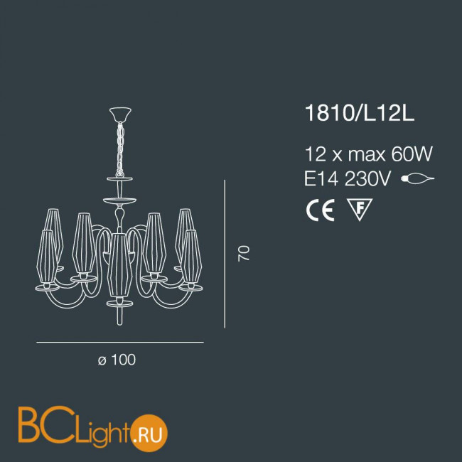 Люстра Bellart Karma 1810/L12L 05/P05 Люстра Bellart Karma 1810/L12L 05/P05