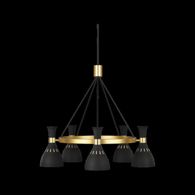 Подвесная люстра на штанге Elstead Lighting Joan QN-JOAN5-MB Подвесная люстра на штанге Elstead Lighting Joan QN-JOAN5-MB