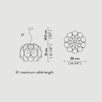 Подвесной светильник Slamp Flora SUSPENSION S COPPER FLO85SOS0001RA000 Подвесной светильник Slamp Flora SUSPENSION S COPPER FLO85SOS0001RA000