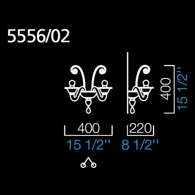 Бра Barovier&Toso Erfud 5556/02/CC