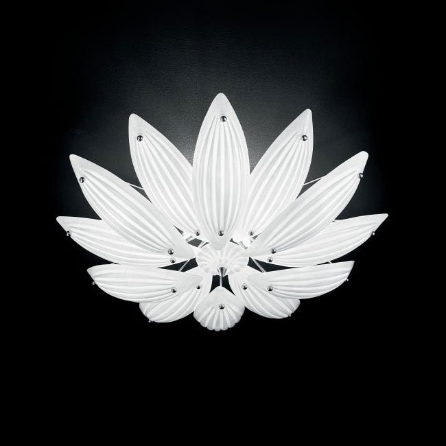 Потолочный светильник IDL Paradise 430/65PF Chrome / white Murano glass Потолочный светильник IDL Paradise 430/65PF Chrome / white Murano glass