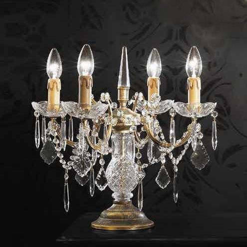 Настольная лампа Beby Group Old style 3312/4L Black gold CUT CRYSTAL Настольная лампа Beby Group Old style 3312/4L Black gold CUT CRYSTAL