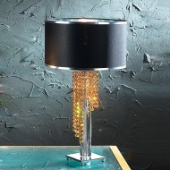 Настольная лампа Euroluce Venice Superlux LG1 silver amber Настольная лампа Euroluce Venice Superlux LG1 silver amber