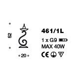 Настольная лампа IDL Deco 461/1L velvet white Настольная лампа IDL Deco 461/1L velvet white