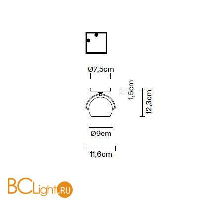 Спот (точечный светильник) Fabbian Beluga Colour D57 G13 41