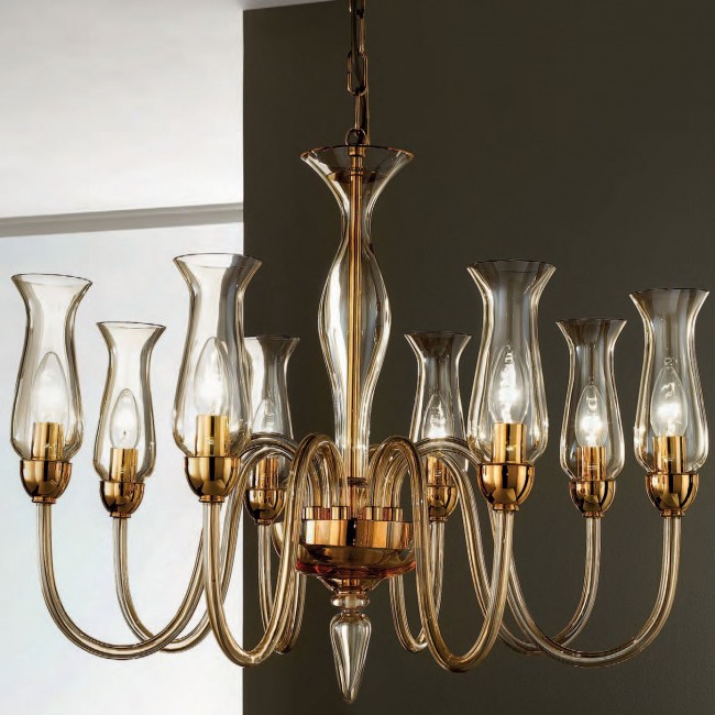 Люстра De Majo 2612 K8 026120K08 amber Люстра De Majo 2612 K8 026120K08 amber