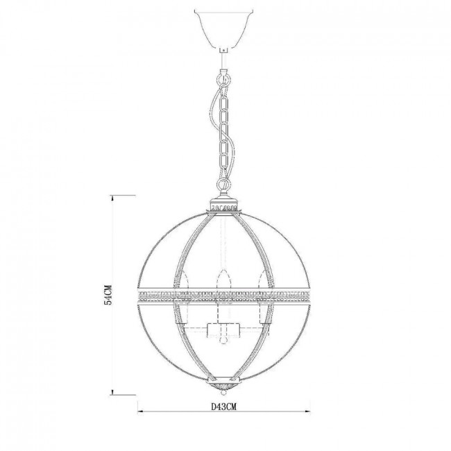 Подвесной светильник DeLight Collection Residential KM0115P-4M antique brass Подвесной светильник DeLight Collection Residential KM0115P-4M antique brass