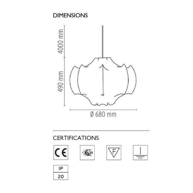 Подвесной светильник Flos Viscontea F8001009 Подвесной светильник Flos Viscontea F8001009