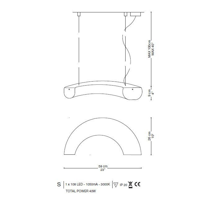 Подвесной светильник La Murrina Fobos S/R LED DD-3S Подвесной светильник La Murrina Fobos S/R LED DD-3S