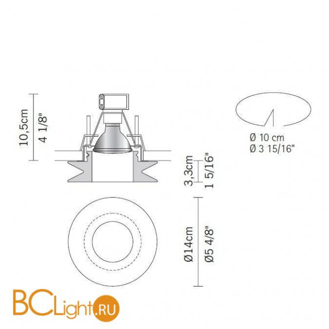 Встраиваемый светильник Fabbian Shivi D27 F02 01 Встраиваемый светильник Fabbian Shivi D27 F02 01
