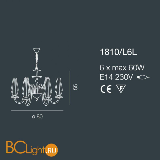 Люстра Bellart Karma 1810/L6L 05/P04 Люстра Bellart Karma 1810/L6L 05/P04