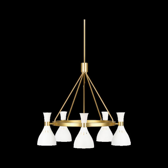 Подвесная люстра на штанге Elstead Lighting Joan QN-JOAN5-MW Подвесная люстра на штанге Elstead Lighting Joan QN-JOAN5-MW