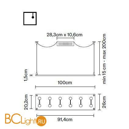Подвесной светильник Fabbian Sospesa D42 A15 00 Подвесной светильник Fabbian Sospesa D42 A15 00