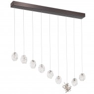 Потолочный светильник IDL Stardust 608/8+1SL brushed matt black nickel + transparent and pure steel Потолочный светильник IDL Stardust 608/8+1SL brushed matt black nickel + transparent and pure steel
