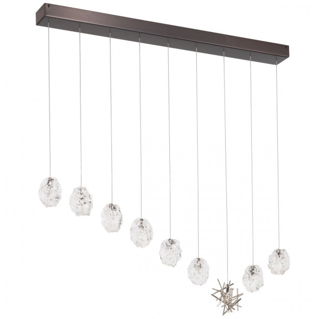 Потолочный светильник IDL Stardust 608/8+1SL brushed matt black nickel + transparent and pure steel