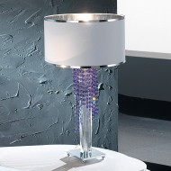 Настольная лампа Euroluce Venice Superlux LG1 silver blue violet Настольная лампа Euroluce Venice Superlux LG1 silver blue violet
