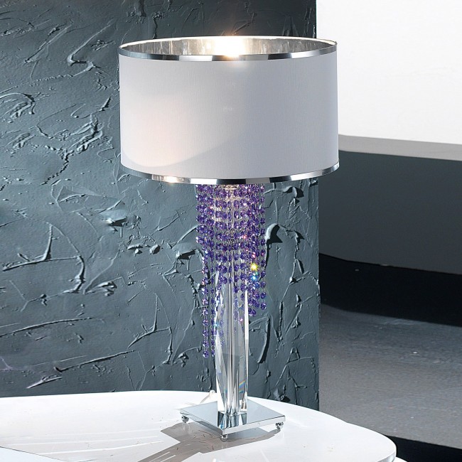 Настольная лампа Euroluce Venice Superlux LG1 silver blue violet Настольная лампа Euroluce Venice Superlux LG1 silver blue violet