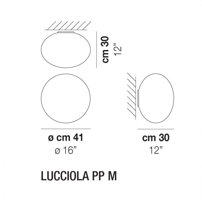Потолочный светильник Vistosi Lucciola PP M BC/ST BC LED F Потолочный светильник Vistosi Lucciola PP M BC/ST BC LED F
