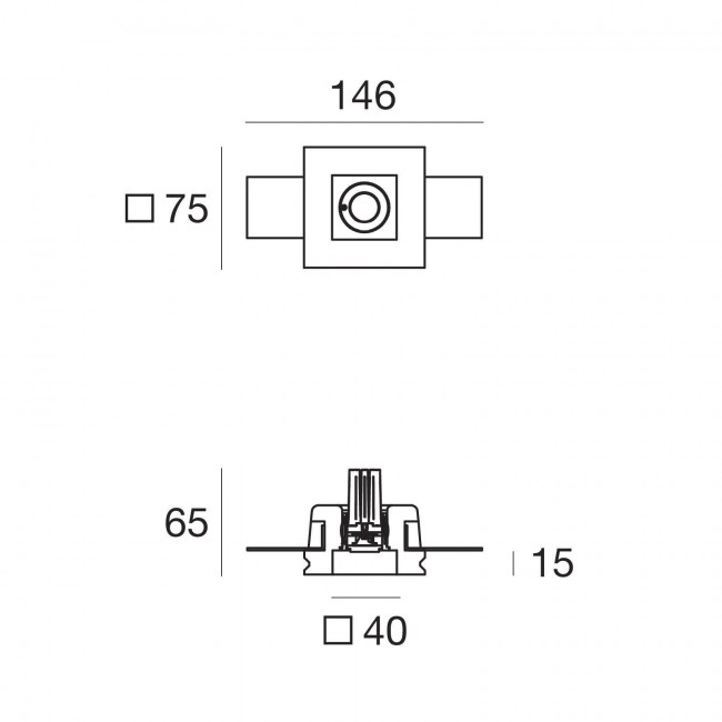 Встраиваемый светильник Linea Light Gypsum 64500W60 Встраиваемый светильник Linea Light Gypsum 64500W60