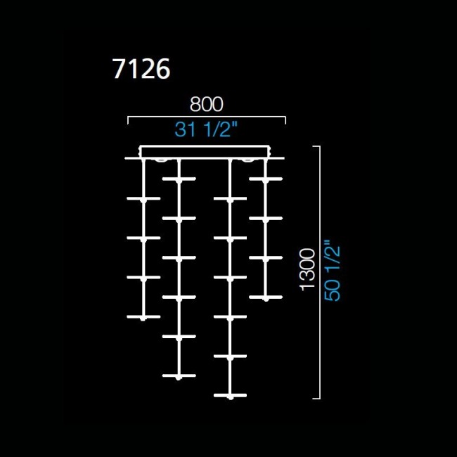 Каскад Barovier&Toso Exagon 7126/OO