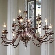 Люстра Euroluce Alicante L8+4 silver Fume Люстра Euroluce Alicante L8+4 silver Fume