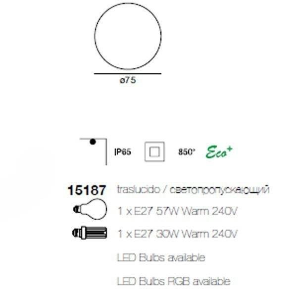 Уличный потолочный светильник Linea Light Oh! 15187 Уличный потолочный светильник Linea Light Oh! 15187