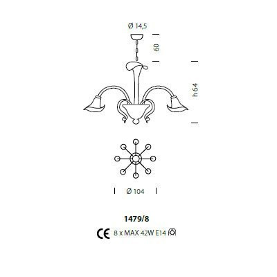 Люстра Sylcom Grimani 1479/8 D D.A Люстра Sylcom Grimani 1479/8 D D.A