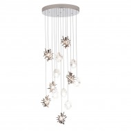 Потолочный светильник IDL Stardust 608R/7+6 pure steel + transparent and pure steel Потолочный светильник IDL Stardust 608R/7+6 pure steel + transparent and pure steel