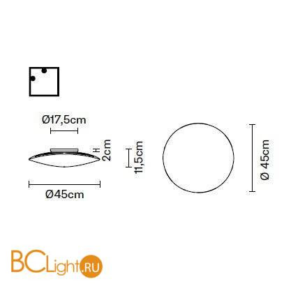 Настенно-потолочный светильник Fabbian Loop F35 G03 00 Настенно-потолочный светильник Fabbian Loop F35 G03 00