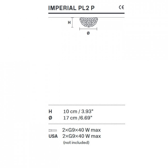 Потолочный светильник Masiero Imperial PL2 P G03 Потолочный светильник Masiero Imperial PL2 P G03