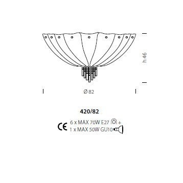 Потолочный светильник Sylcom Manin 420/82 AMT