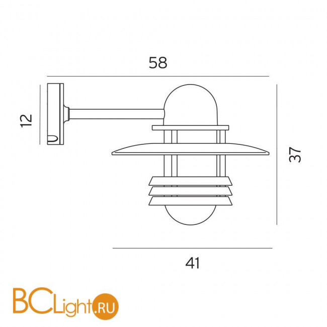 Уличный настенный светильник Norlys Helsinki 886GR