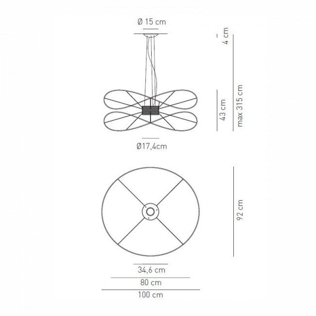 Подвесной светильник Axo Light Hoops SP HOOPS 2 SPHOOPS2ORORLED Подвесной светильник Axo Light Hoops SP HOOPS 2 SPHOOPS2ORORLED