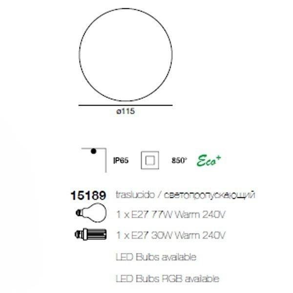 Уличный потолочный светильник Linea Light Oh! 15189 Уличный потолочный светильник Linea Light Oh! 15189
