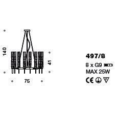 Люстра IDL Bamboo 497/8 gold Люстра IDL Bamboo 497/8 gold