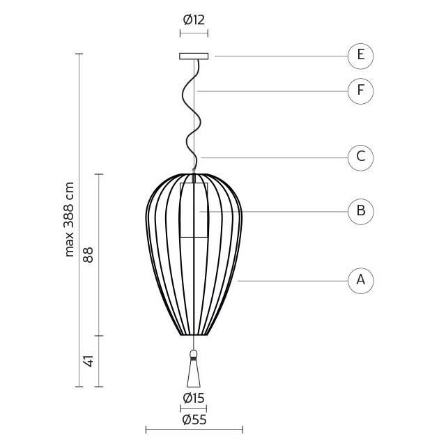 Подвесной светильник Karman Cell SE615B