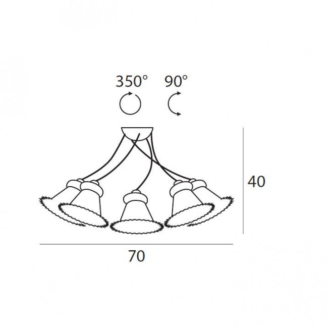 Потолочная люстра Linea Light Mami 2657 Потолочная люстра Linea Light Mami 2657