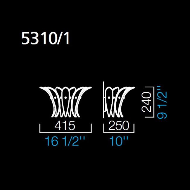 Настенный светильник Barovier&Toso Palmette 5310/1