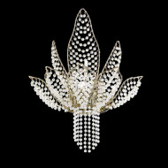 Настенный светильник IDL Ninfea 436/4+1A light gold / white Murano glass pearls Настенный светильник IDL Ninfea 436/4+1A light gold / white Murano glass pearls