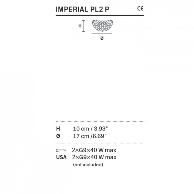 Потолочный светильник Masiero Imperial PL2 P G04 Потолочный светильник Masiero Imperial PL2 P G04