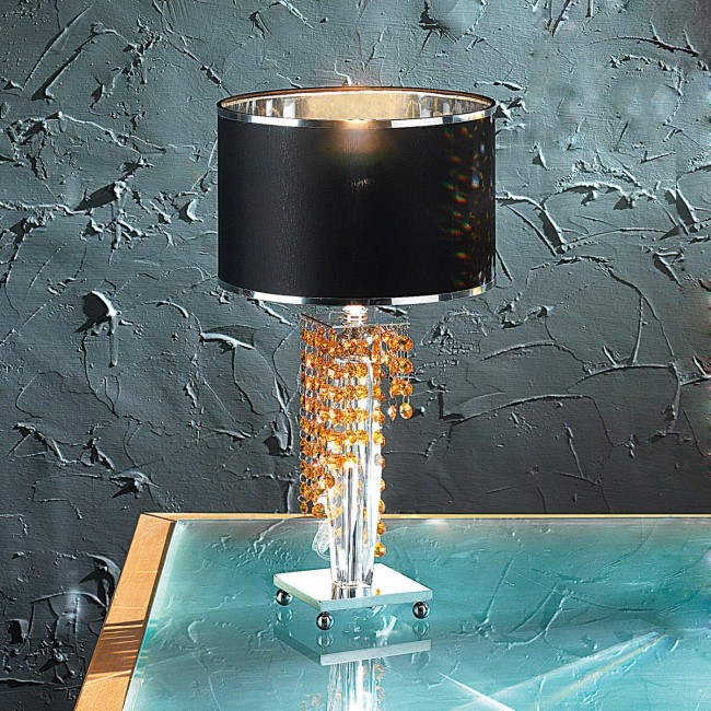 Настольная лампа Euroluce Venice Superlux LP1 silver amber Настольная лампа Euroluce Venice Superlux LP1 silver amber