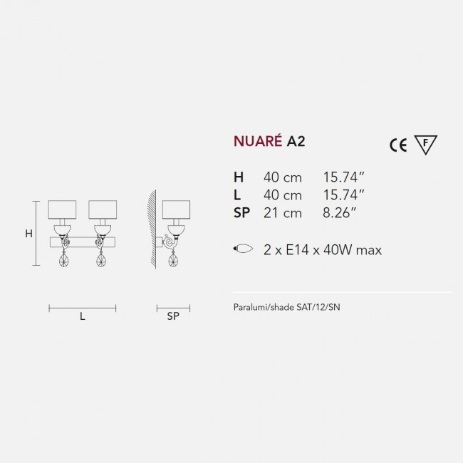Бра Masiero Nuare A2 /G08/ SAT/12/SN Бра Masiero Nuare A2 /G08/ SAT/12/SN
