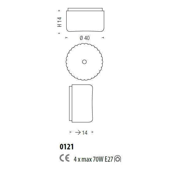 Потолочный светильник Sylcom Mask 0121 K CR Потолочный светильник Sylcom Mask 0121 K CR