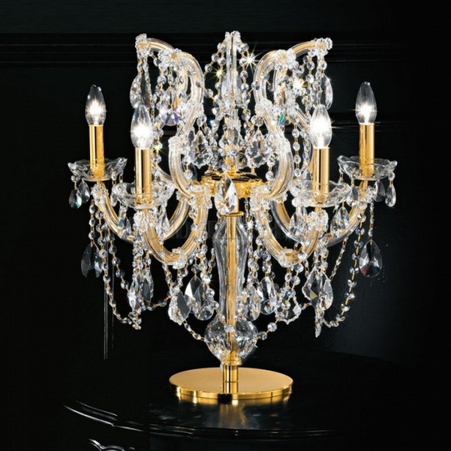 Настольная лампа Masiero Ottocento VE 938 TL5 MT Half cut glass Настольная лампа Masiero Ottocento VE 938 TL5 MT Half cut glass