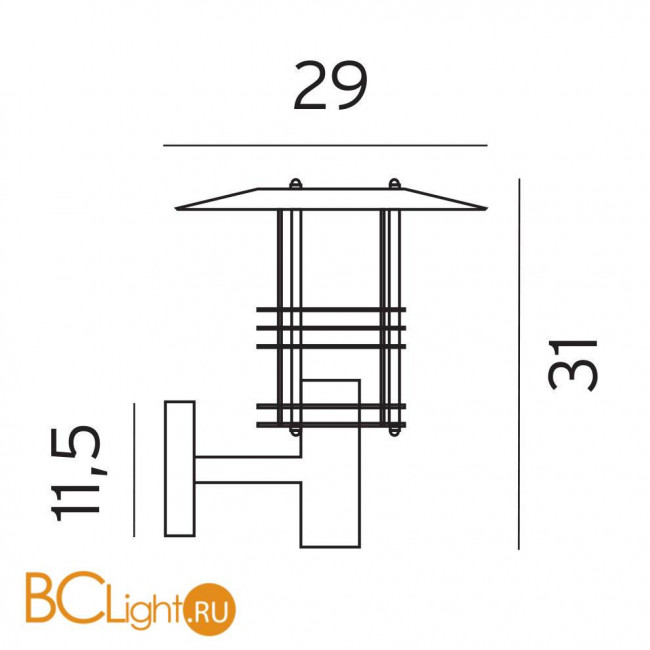 Уличный настенный светильник Norlys Stockholm 280GA