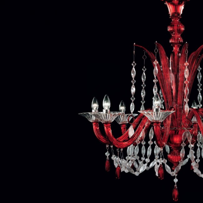 Люстра De Majo 6009 K8 060090K08 red Люстра De Majo 6009 K8 060090K08 red